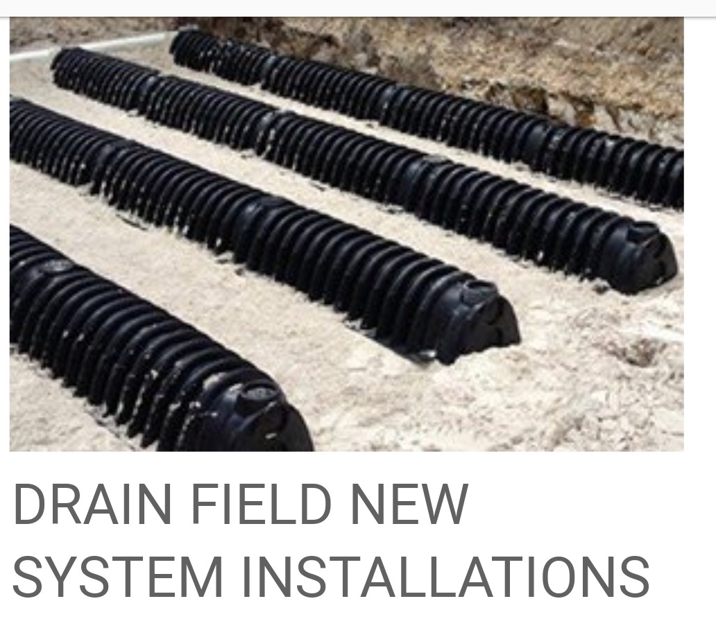 Parallel leach field chamber rows in a sand bed